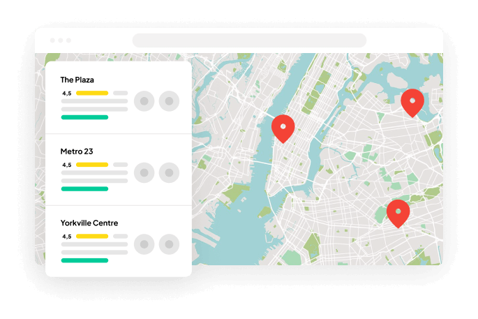 Map with Listings